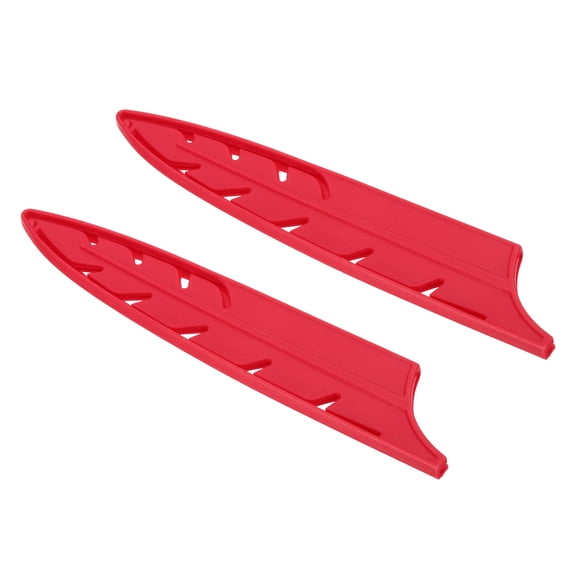 Uxcell ABS Safety Knife Cover Sleeves for 8" Chef Knife, Universal Blade Protector Sheath for Kitchen Bar, Red, 2 Pcs