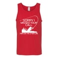 thumbnail image 2 of Missed Your Call Fishing Line Joke Fishing Mens Graphic Tank Top, Red, Small, 2 of 3