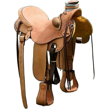 Tooled Carved Wooden Tree Saddle Handmade Western Barrel Racing Saddle - Premium Leather With Wooden Tree 10-18 Inch Seats Western Saddles