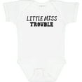 thumbnail image 3 of Inktastic Little Miss Trouble Girls Baby Bodysuit, 3 of 5