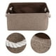 thumbnail image 3 of Organizador de juguetes, ropa, toallas y ropa sucia Cesta de almacenamiento plegable de lino marrón, 3 of 8