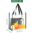 thumbnail image 2 of Zkca 6 Packs Stadium Approved Clear Tote Bag Clear Plastic Tote Bags with Handles Clear Stadium Bag Clear Beach Bag Purse Transparent Bag See Through Tote Bag for Work Sports Concert 12 A605, 2 of 7