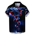thumbnail image 5 of Camisa casual de moda para hombre con estampado 3D de corazón amoroso nueva de 2024 con solapa de estilo hawaiano, manga corta, ropa transpirable, 5 of 5