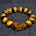thumbnail image 3 of Tiger Eye Pixiu Bracelet Wealth Feng Shui Crystal Beads Lucky Charm Jewelry for Men and Women Protection and Abundance, 3 of 6