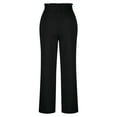 thumbnail image 6 of Besolor Women's Summer Wide Leg Pants Elastic High Waisted Belted Casual Work Trousers Loose Palazzo Pants with Pockets, 6 of 7