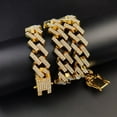 thumbnail image 3 of Link Chains Necklace Fashion Hiphop Jewelry Rhinestones Iced Out Necklaces, 3 of 6