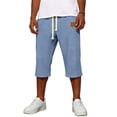 thumbnail image 3 of Enridrech Mens Jogger Capris Pants Plain Drawstring Elastic Waist 3/4 Length Pant Straight Leg Summer Casual Capri Shorts, 3 of 6