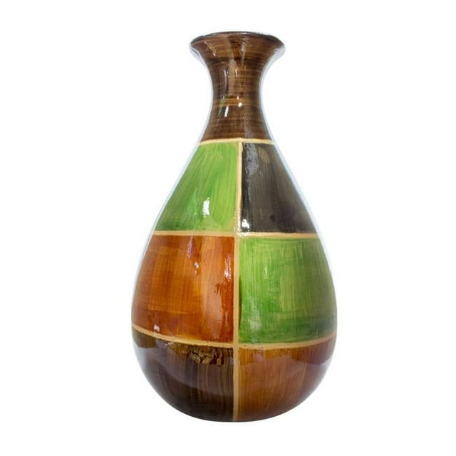 HomeRoots 354504 9 x 6 x 19 in. Multi-color Ceramic Lacquered Modern Vase