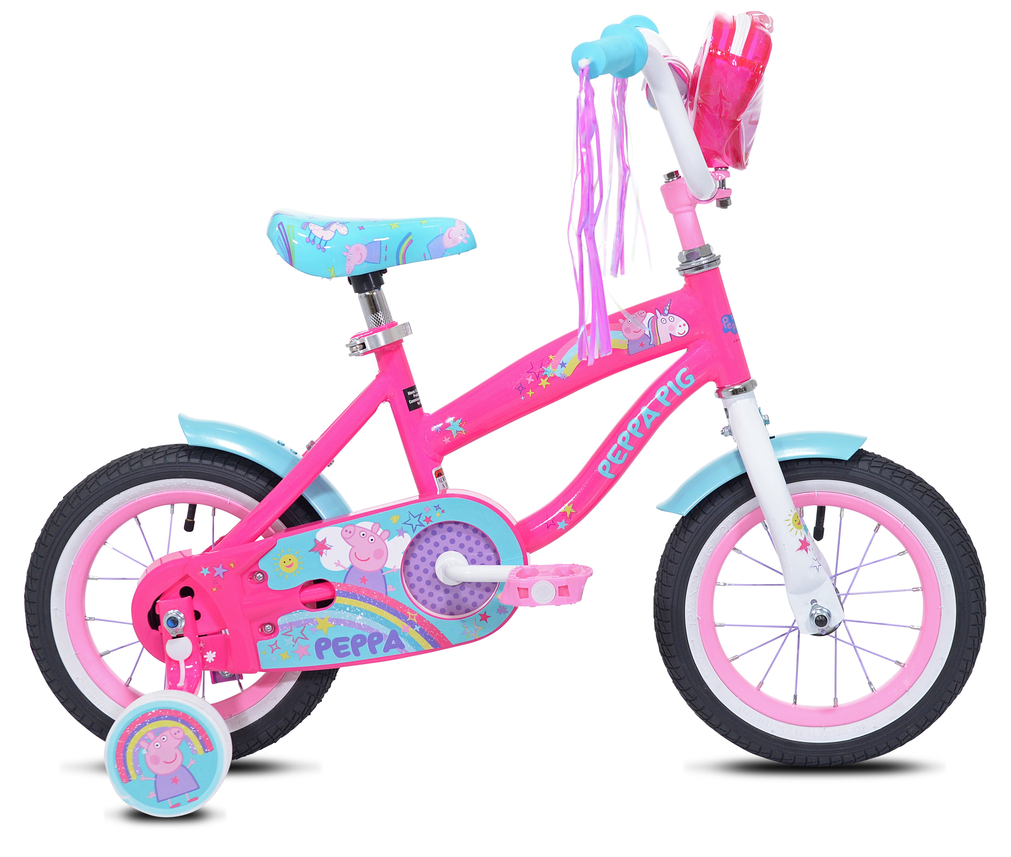 Huffy Disney Princess Girls Starter Bike W/ 12" Training Wheels and Doll Carrier 