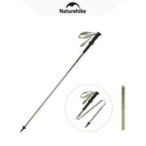 Naturehike, Alumimum Lightweight  Trekking Poles, Quad Fold Hiking Poles with EVA Grip, Quick Lock Collapsible Walking Poles, Walking Sticks for Men&Women, Tungsten steel pole tip, 1 Trekking pole.