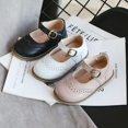 thumbnail image 3 of Children Leather Shoes Fashion Solid Color Spring Flat Girls Sneakers Kids Shoes for Girl Baby Single Shoes Black SMG063, 3 of 6