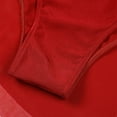 thumbnail image 7 of Aiihoo Women Figure Ice Skating Dress Sheer Mesh Ballet Gymnastics Leotard Dance Dress Burgundy S, 7 of 7