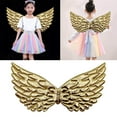 thumbnail image 4 of Accesorio de disfraces de alas de ángel para niños, disfraz de ángel para fiestas, regalos de cumpleaños, dorado, 4 of 7