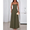 thumbnail image 6 of BTFBM Women Summer Square Neck Maxi Dress Spring Elegant Classy Sleeveless Formal Wedding Guest Cocktail Dresses, 6 of 8