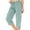 2# Mint Green, variant on Sky Blue Cargo Capris for Women Casual Drawstring Capris Pants with Pockets Summer Plus Size Capri Hiking Pants Cargo Pant 2XL