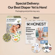 The Honest Company Clean Conscious Baby Diapers Size 5 (27+ lbs) Hypoallergenic Fragrance Free 66 Count