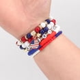 thumbnail image 5 of 4th of July Independence Day St.Patrick’s Day Bracelets for Women Girls Valentine's Day Charm Bracelet Beaded Stretch Bracelet Festive Costume Party Accessory, 5 of 6