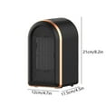 thumbnail image 3 of Nkmbld Electric Space Heater, 1200W PTC Ceramic Heater with Heating and Fan Modes, Safe and Quiet Ceramic Heater Fan for Office Bedroom Bathroom, Black, 3 of 8