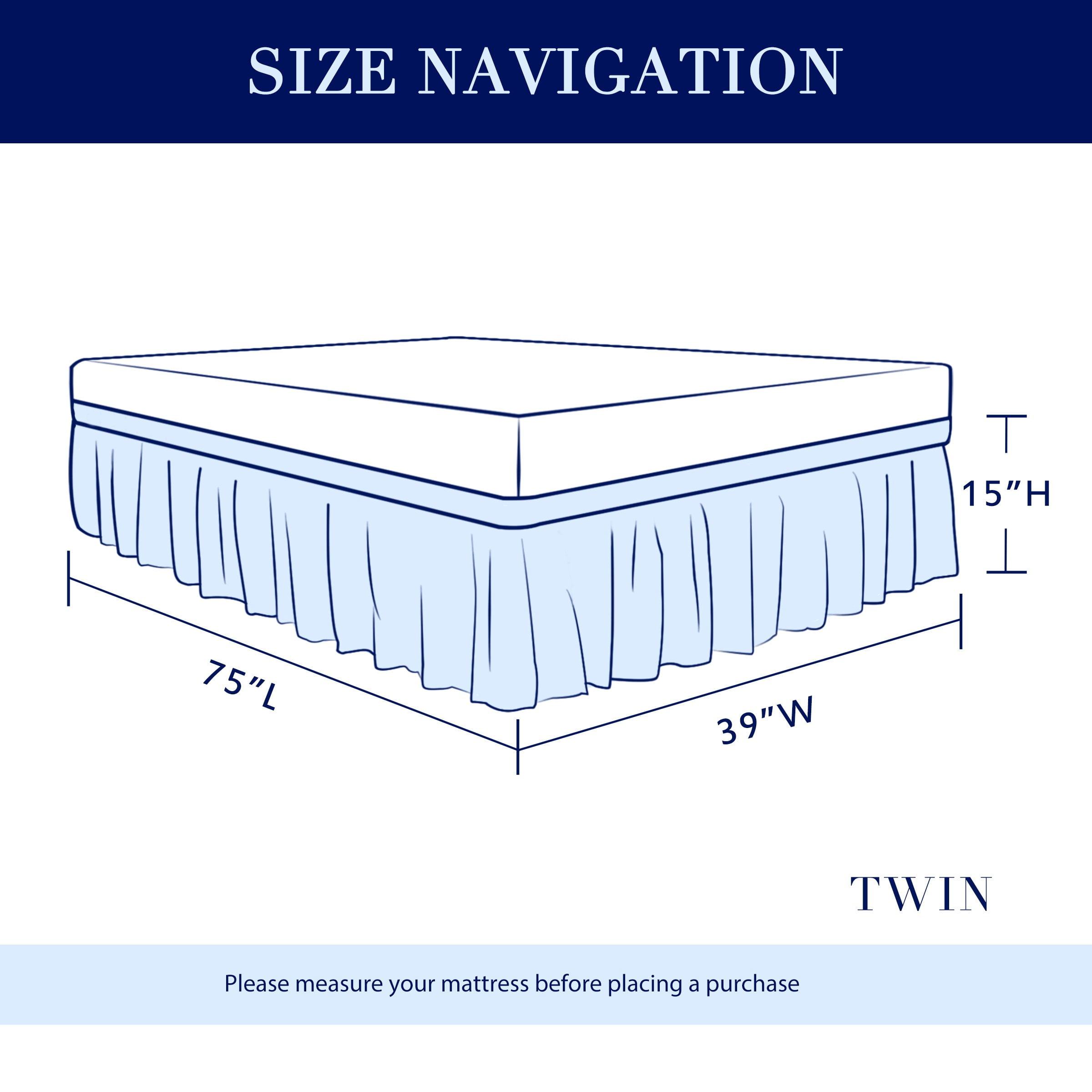Wehilion Elastic Wrap Around Bed Skirt Dust Ruffle Smooth Soft Bed Frame Cover, Wrap Around Bed Skirt