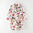 thumbnail image 2 of Kids Robes Girls Toddler Flannel Bathrobes Animals Print Hooded Warm Night Robe Sleepwear Toddler Bathrobe White 8 Years-9 Years, 2 of 4