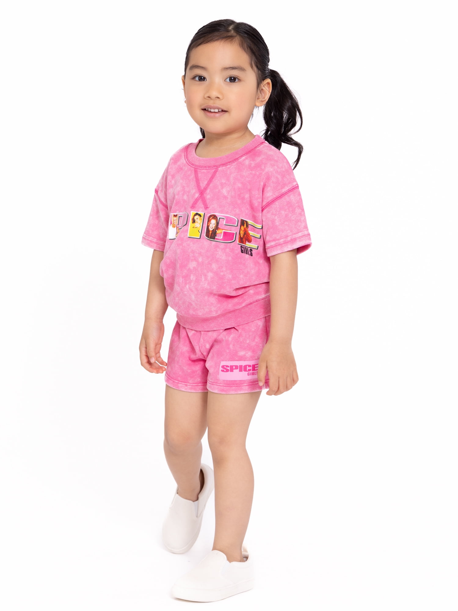 Spice Girls Toddler Girls Short-Sleeve Sweatshirt and Shorts Set, 2-Piece, Sizes 12M-5T