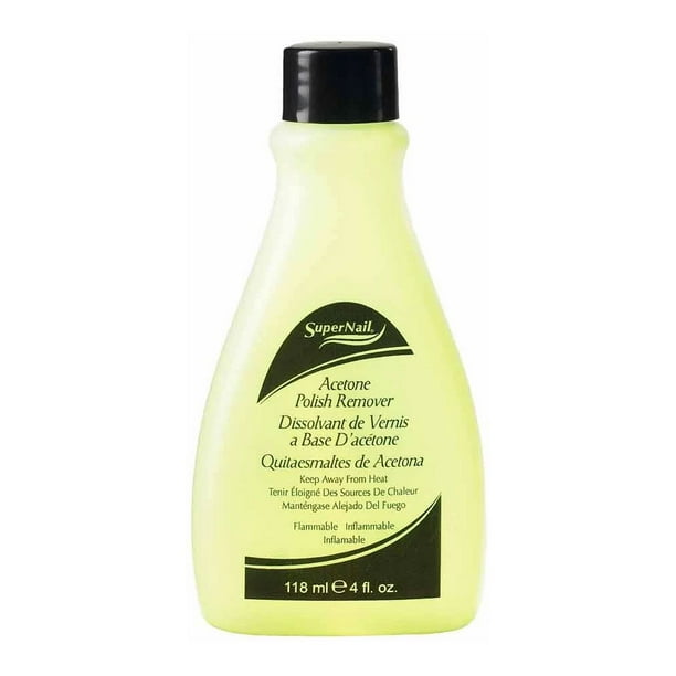 Super Nail Acetone Polish Remover Regular 4 Oz.,Pack of 3