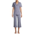 thumbnail image 6 of Secret Treasures Women's and Women's Plus Traditional Short Sleeve Notch Collar Pajama Set, 6 of 6