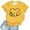 Yellow, variant on HUITKMM Tshirt for Women A Fashionable and Casual Printed Short Sleeved Round Neck T Shirt Top for Women 2144