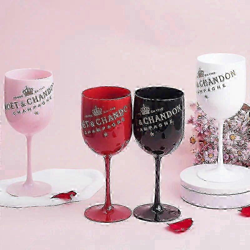 500ml Moet Champagne Flutes Glasses Plastic Acrylic Champagne Glass Wine GlassWHITE 6PCS