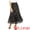 Black, variant on Women's Chiffon Tiered A-Line Maxi Skirt M White A