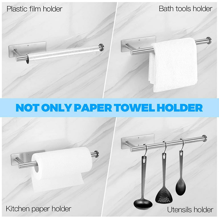 Paper Towel Holder Under Cabinet Self Adhesive Kitchen Countertop