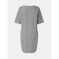 thumbnail image 5 of Women's full size round neck half sleeve dress with pockets crafted in one hundred percent polyester fabric for everyday wear, 5 of 14