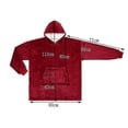 thumbnail image 3 of sudadera con capucha de gran tamaño sudadera con capucha ultra cómoda sherpa fleece sudadera gigante para adulto / a, 3 of 5