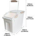 thumbnail image 3 of 2Pack Airtight Flour Storage Container 25 lb Rice Storage Container with Wheels Seal Locking Lid, Dog Food Containers with Measuring Cup& Scoop for Flour, Rice, Grain, (Pink), 3 of 14