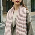 thumbnail image 4 of BWASD Winter Knit Scarf for Women Men Thicken Soft Warm Scarves Solid Color Cold Weathe Windproof Cable Oversized Long Shawl Wraps Couples Pink, 4 of 5