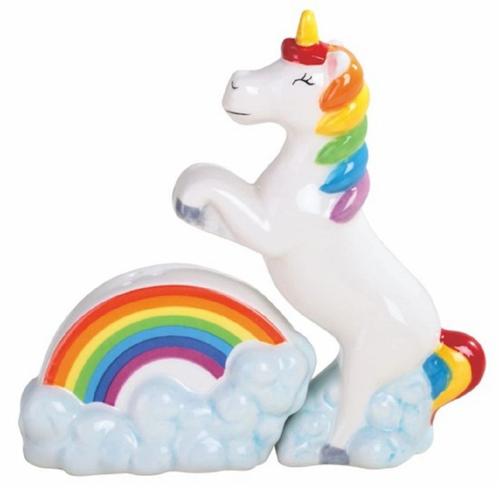 FC Design 2Piece Rainbow Unicorn Salt and Pepper Shaker Set 5"H