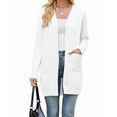 thumbnail image 2 of Women Cardigan Sweater Lightweight Open Front Long Sleeve Soft Fine Knit Casual Trendy Kimono Cardigans with Pockets, 2 of 9