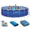 "Intex 18 x 48"" Metal Frame Above Ground Swimming Pool Set with 1500 GPH Pump"