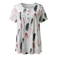 thumbnail image 4 of Blusa Informal Elegante Para Mujer, Camisetas de Manga Corta Con Cuello en V, Camiseta Estampada, Regalo Odeerbi ODB163295, 4 of 4