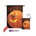 thumbnail image 1 of Breeze Decor 12057 Drapeau de Maison Impression Verticale Double Face Jack O Lantern - 28 x 40 Po., 1 of 1