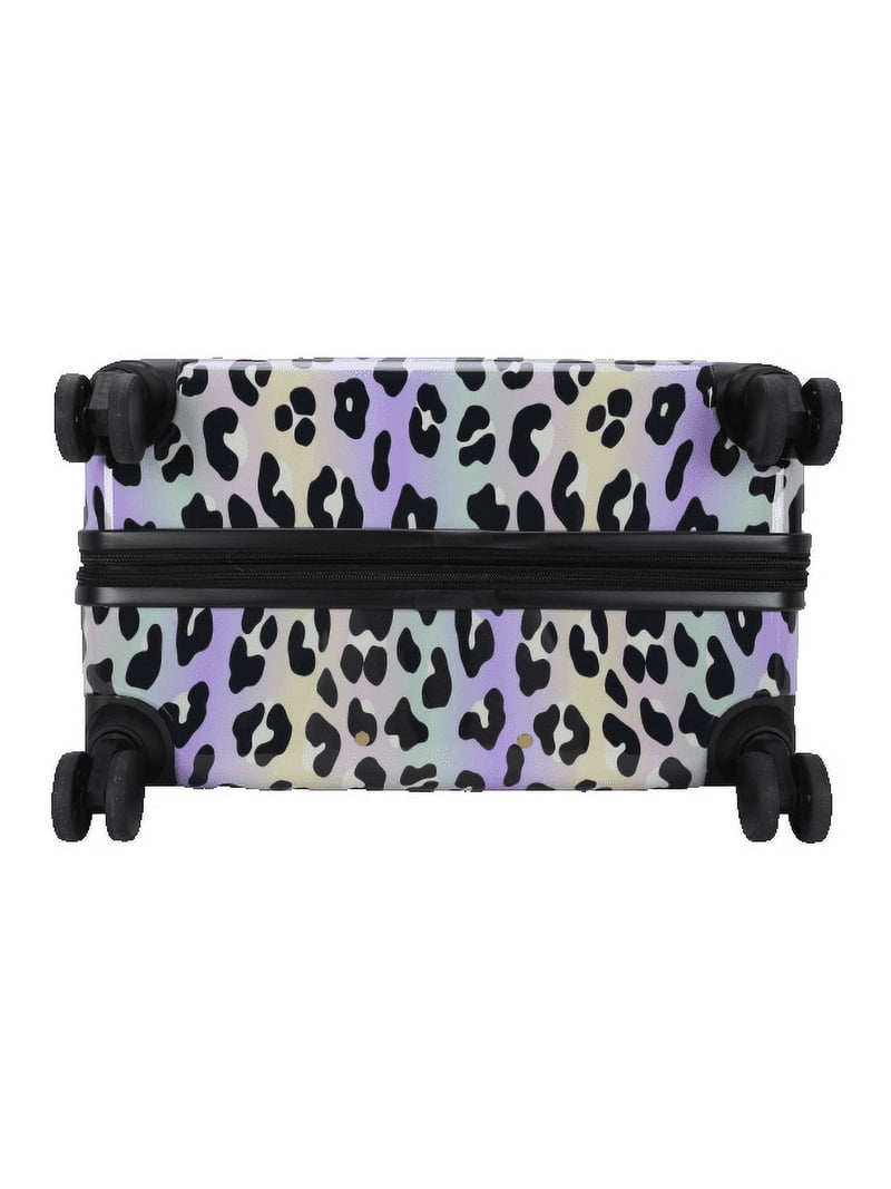 ABS Plastic 20-inch Hardside Carry-On Luggage in Leopard Print