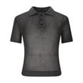 thumbnail image 5 of Golf Shirts for Men Summer Sweaters Business Casual Short Sleeve Button Up Comfy Knit Pullover Workwear, 5 of 5