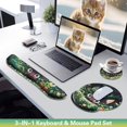 thumbnail image 2 of -in- Mouse Pad with Wrist Rest Set Wrist Support Mouse Pad+Keyboard Gel Wrist Rest+Cup Pad Ergonomic Mouse Pad Relieving Wrist Pain Base Computer Mouse Pad for Home Office Games Galaxy, 2 of 7