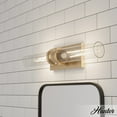 thumbnail image 3 of Hunter - Lenlock 2-light Alturas Gold, Medium Size Vanity Light, Dimmable, Modern Style, for Bedrooms, Kitchens, Dining, Living Rooms - 19927, 3 of 7