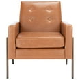 thumbnail image 2 of SAFAVIEH Roald Solid Glam Sofa Accent Chair, Light Brown, 2 of 7