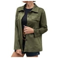 thumbnail image 2 of Tbopshirt Cardigan for Women,Clearance Women's Casual Long Sleeve Coat Hoodless Jacket Single-Breasted Fashionable Pocket Tops Girls Zip Up Jacket, 2 of 6