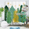 thumbnail image 6 of Merry Christmas Shower Curtain Boho Green Golden Xmas Trees and Stars Farmhouse Bathroom Cloth Fabric New Year Holiday Home Shower Curtain with Hooks 72x72 Inch Waterproof Washable, 6 of 6