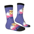 thumbnail image 3 of Uemuo Dog Washes in a Pink Bath Pattern Women's Crew Socks, Soft Durable Breathable Moisture-Wicking with Odor Control Cotton socks, 3 of 9