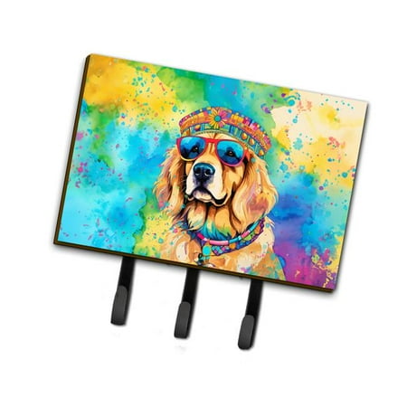 Carolines Treasures 9 x 6 in. Unisex Golden Retriever Hippie Dawg Leash or Key Holder