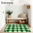 thumbnail image 3 of ODIKA 3'x5' Machine Washable Non-Slip Area Rug, Winter Wonderland Buffalo Check Adornment High Traffic Rug with Pad, Green, 503958, 3 of 8